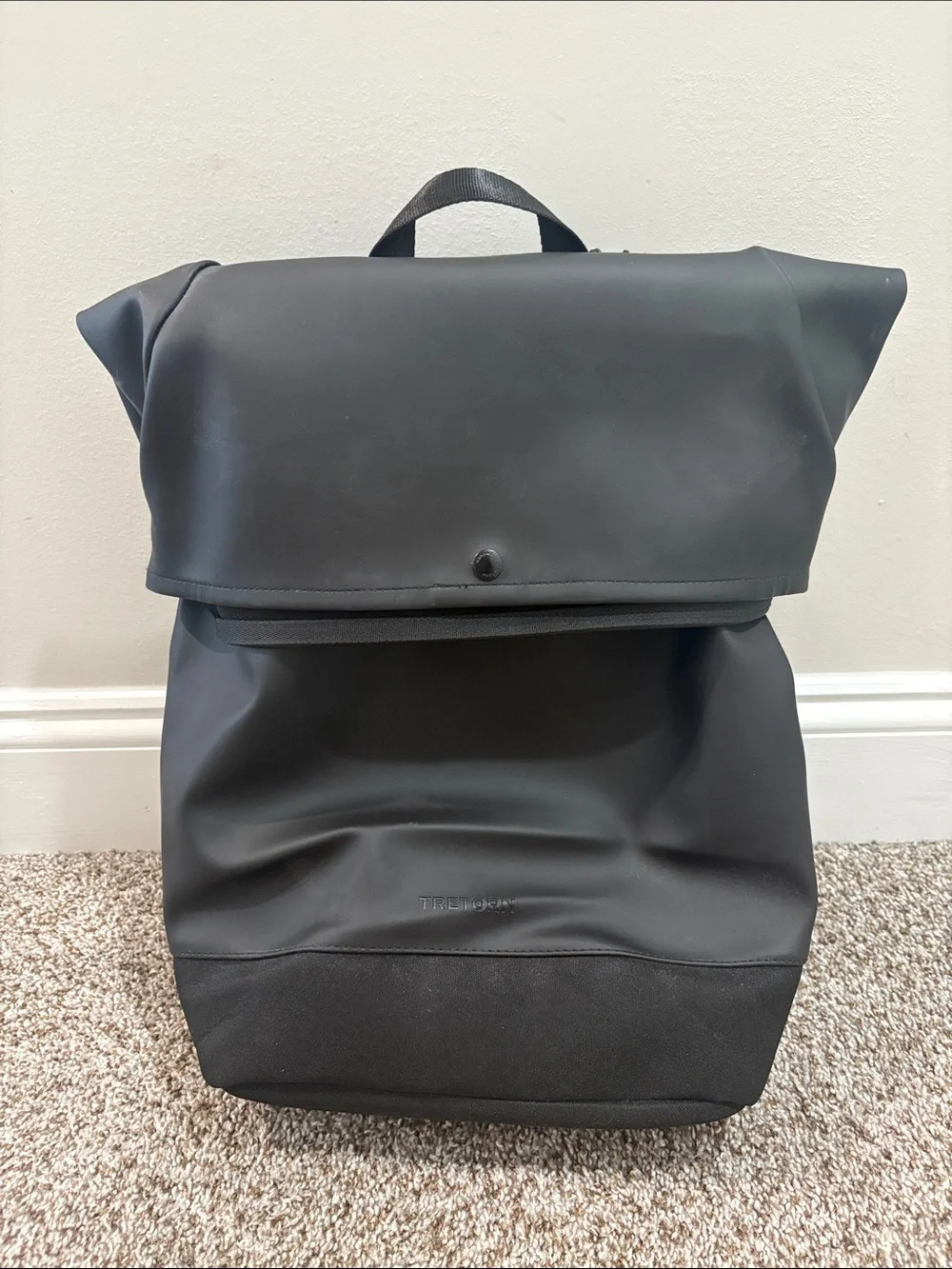 Tretorn Black Roll-Top Backpack